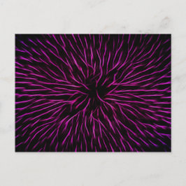 Cartão Postal Abstrato de Firecracker rosa-quente brilhante