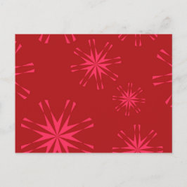 Cartão Postal Abstrato de flor moderna, rosa, legal e tenda