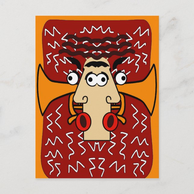 Cartão Postal Abstrato de Jazz legal Cubismo 2 (Frente)