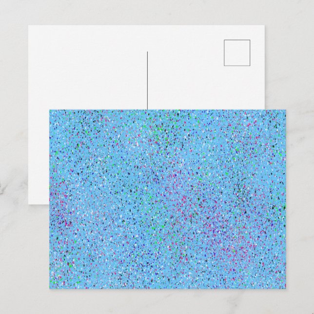 Cartão Postal Abstrato de lâmina azul (Frente/Verso)