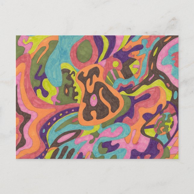 Cartão Postal abstrato de "Liberar" (Frente)