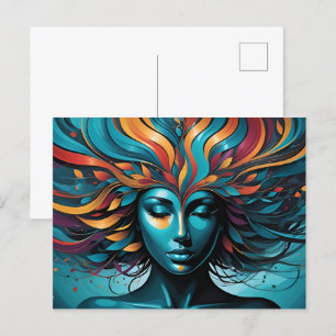 Cartão Postal Abstrato de saúde mental