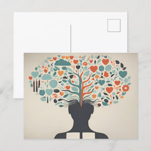 Cartão Postal Abstrato de saúde mental