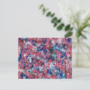 Cartão Postal Abstrato de Splatter Rosa
