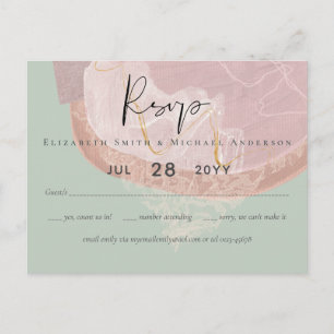 Cartão Postal Abstrato de Terra Natural Orçamento de Casamento d