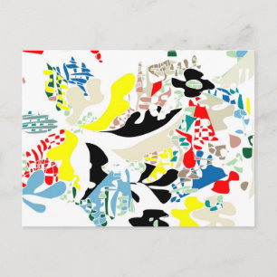 Cartão Postal Abstrato de verão espanhola