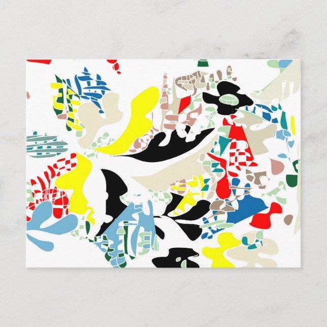 Cartão Postal Abstrato de verão espanhola (Frente)