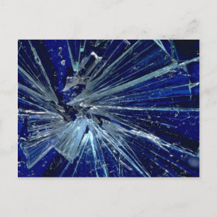 Cartão Postal Abstrato de vidro partido