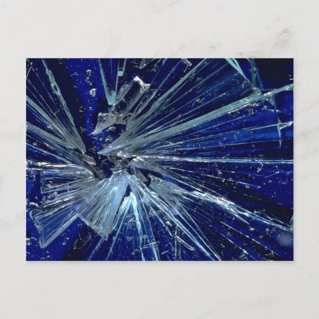 Cartão Postal Abstrato de vidro partido (Frente)
