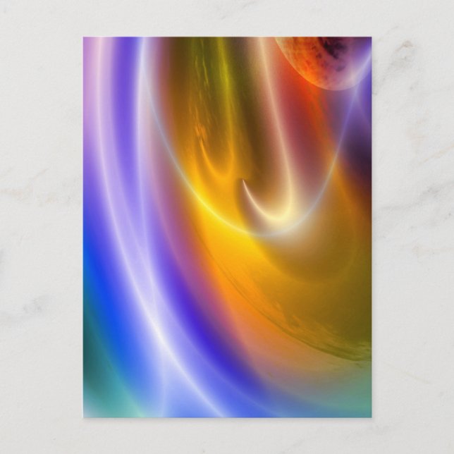 Cartão Postal Abstrato digital de computador (Frente)