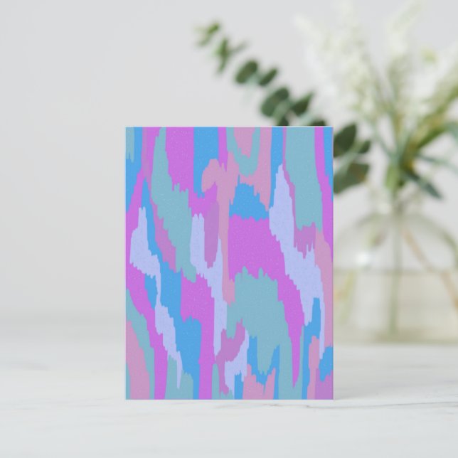 Cartão Postal Abstrato do Paraíso Glacial (Em pé/Frente)