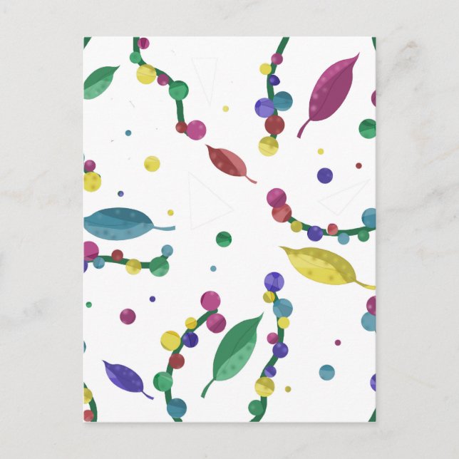 Cartão Postal Abstrato floral design (Frente)
