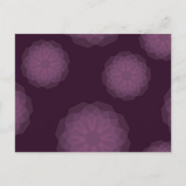 Cartão Postal Abstrato floral simples, roxo, legal e moderno