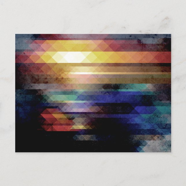 Cartão Postal Abstrato Geometria das Cores (Frente)