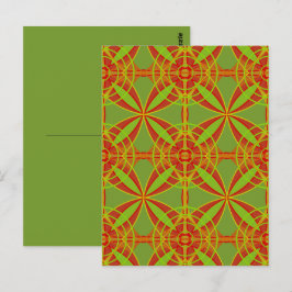 Cartão Postal Abstrato Geométrico de Design de Cores de outono