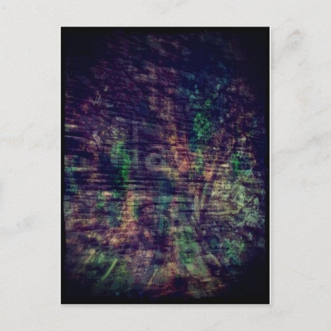 Cartão Postal Abstrato Ghost Sinal e Árvore (Frente)