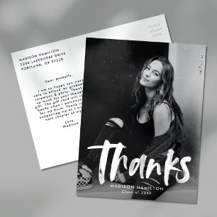 Cartão Postal Abstrato   Graduação de Fotografias Obrigado