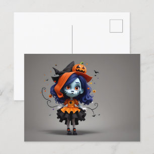 Cartão Postal Abstrato Halloween design