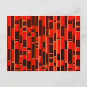 Cartão Postal Abstrato Inspirado em Têxtil Africano