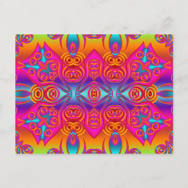 Cartão Postal Abstrato - Kaleidoscópio 9 (Frente)