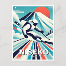 Abstrato Niseko Japan Hokkaido Skier Skiing