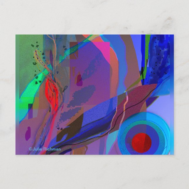 Cartão postal abstrato Ocean View (Frente)