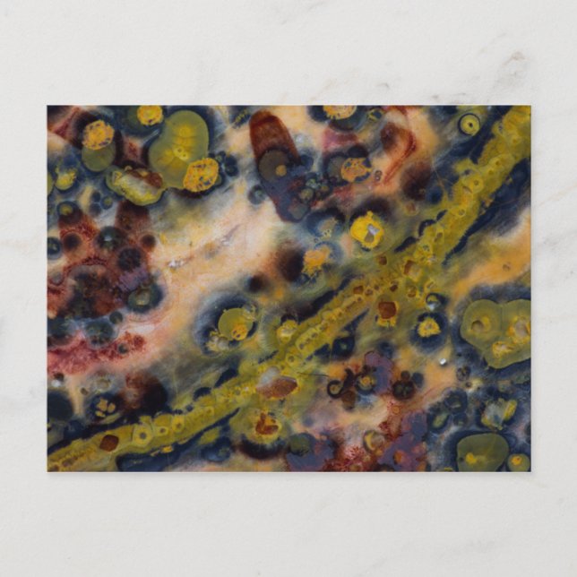 Cartão Postal Abstrato para fechar o Ocean Jasper (Frente)