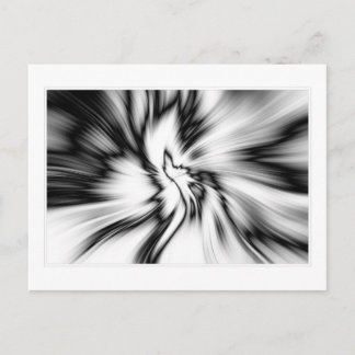 Cartão Postal Abstrato Preto e Branco