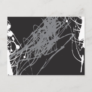 Cartão Postal abstrato preto e branco