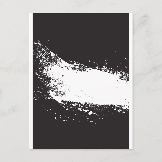 Cartão Postal abstrato preto e branco vo3 (Frente)