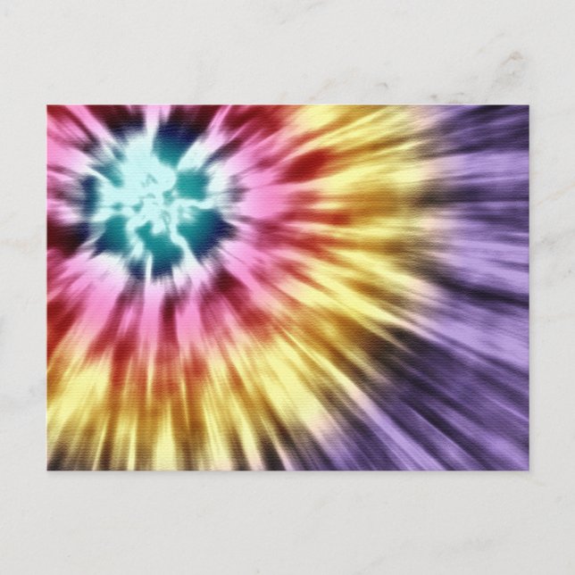 Cartão Postal Abstrato Purple Tie Dye (Frente)