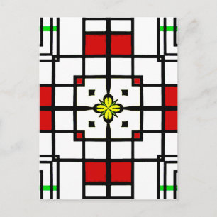 Cartão Postal Abstrato quadrados