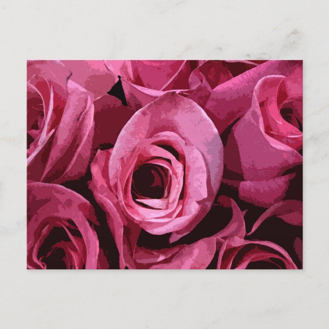 Cartão Postal Abstrato rosa (Frente)