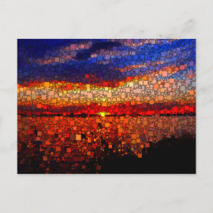 Cartão Postal Abstrato Sunset