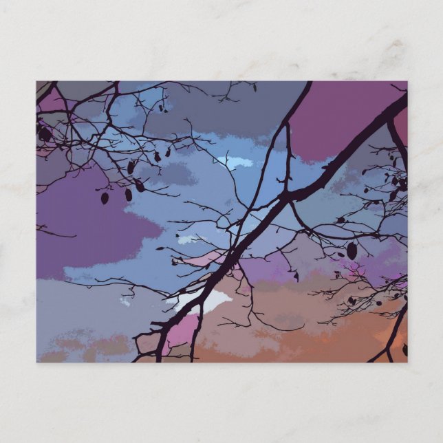 Cartão Postal Abstrato sunset (Frente)