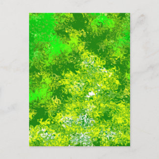 Cartão Postal Abstrato Verde Violento