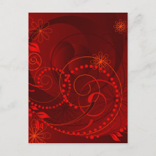 Cartão Postal abstrato vermelho