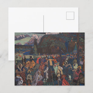 Cartão Postal Abstrato Vitalit, Wassily Kandinsky Colorful Life