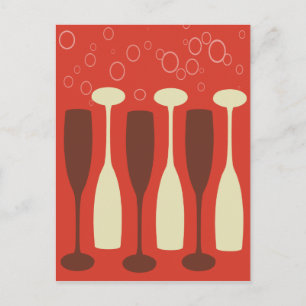 Cartão Postal Abstrato Wine design