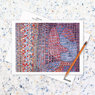Cartão Postal Abstruse Abstrato Mosaico Paul Klee