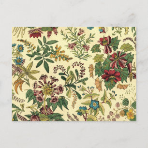 Cartão Postal Abundância Floral Antiga