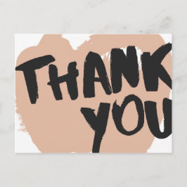 Cartão Postal Abys Brush Lettering Obrigado Carteiro
