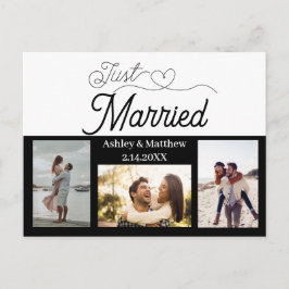 Cartão Postal Acaba de Casar 3 Anúncio de Casamento Secreto com