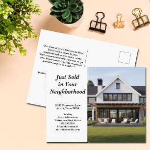 Cartão Postal Acabei De Vender Foto Personalizada Da Empresa Imo