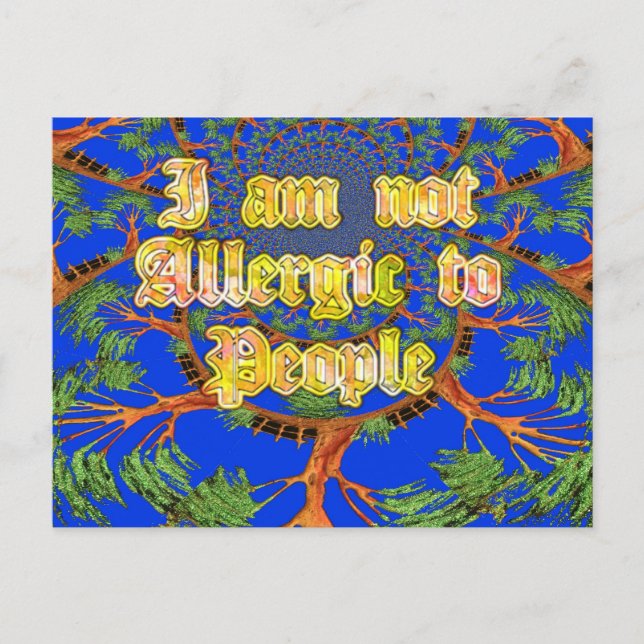 Cartão Postal Acacia Alchemy: Eu não sou alérgico à arte Pessoas (Frente)