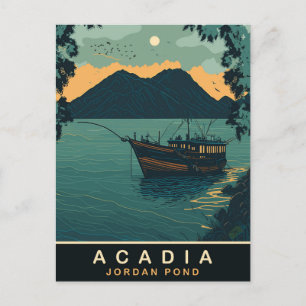 Cartão Postal Acadia, Jordan Pond, Viagem