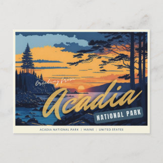 Cartão Postal Acadia National Park, Maine, Estados Unidos
