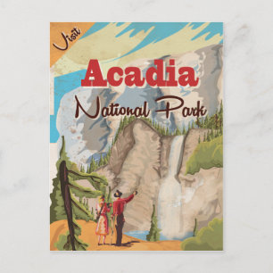 Cartão Postal Acadia national park Viagens vintage
