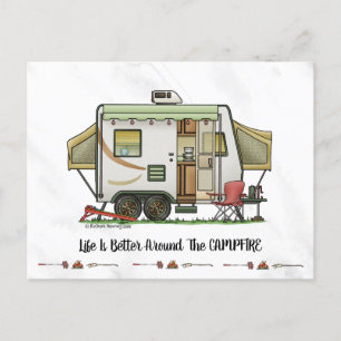 Cartão Postal Acampador Reboque Higiado Expansível