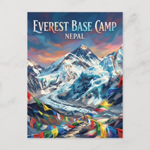 Cartão Postal Acampamento Base do Everest Nepal